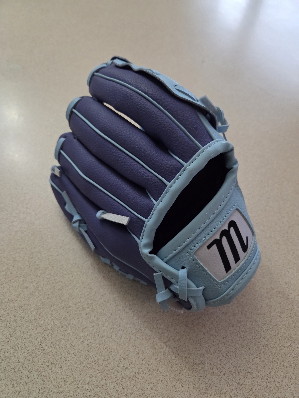 Two-Tone Purple and Light Blue Youth Tball Glove